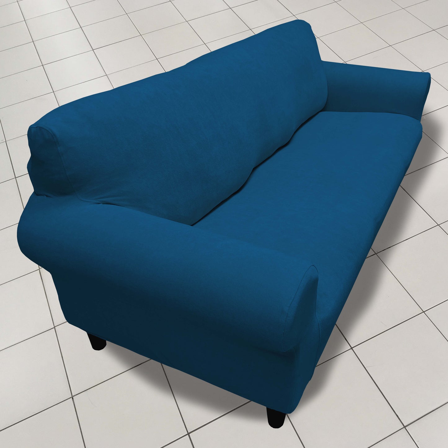 Our Velvet Fabric Sofa Cover Deep Teal Color