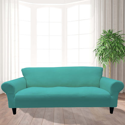 Honeycomb Fabric Sofa Cover Water Green Color