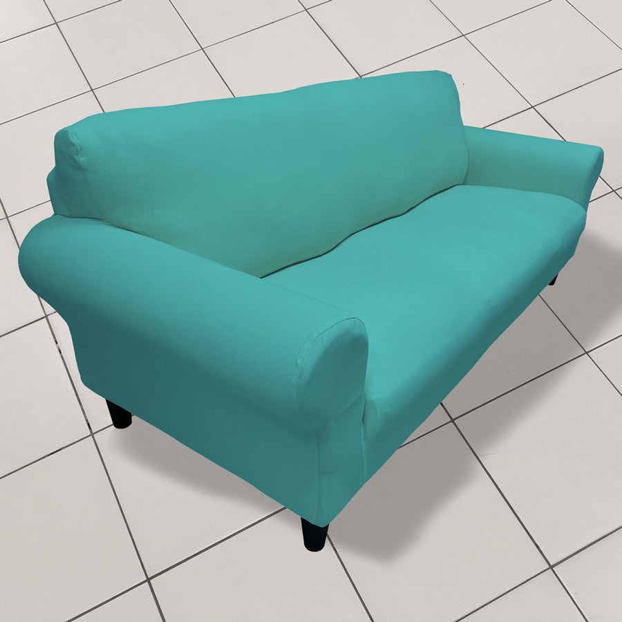 Honeycomb Fabric Sofa Cover Water Green Color