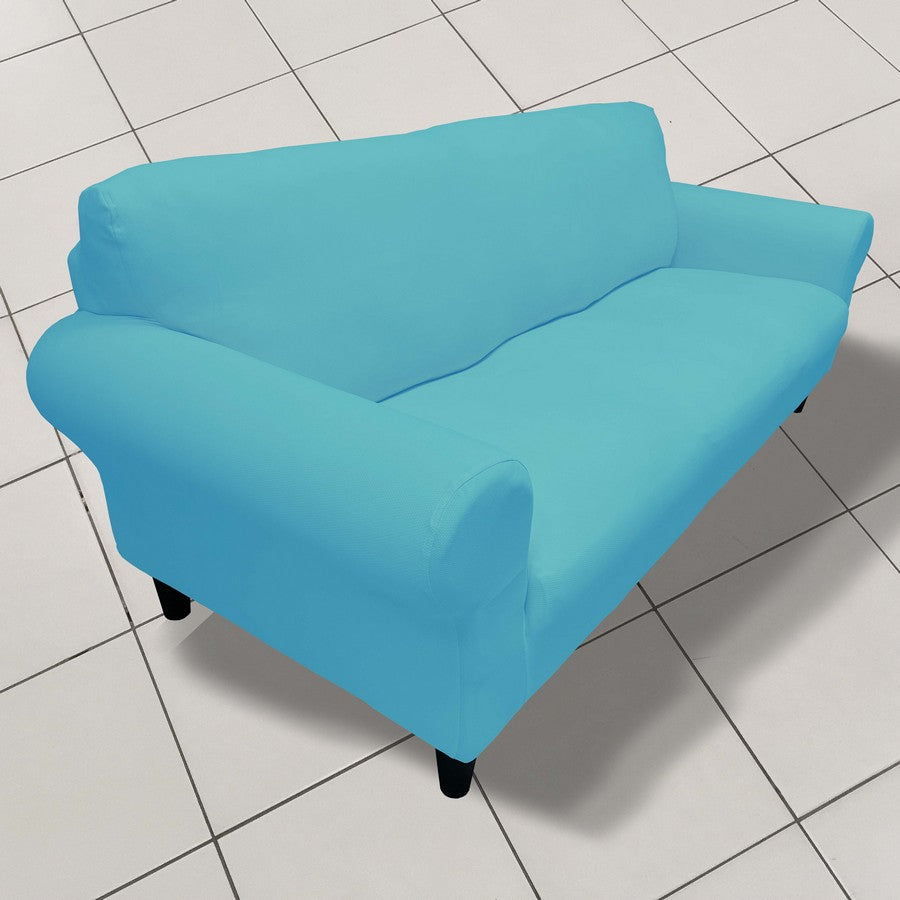 Honeycomb Fabric Sofa Cover Turquoise Color