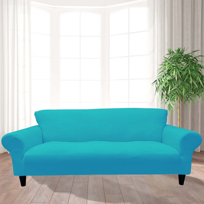 Honeycomb Fabric Sofa Cover Turquoise Color